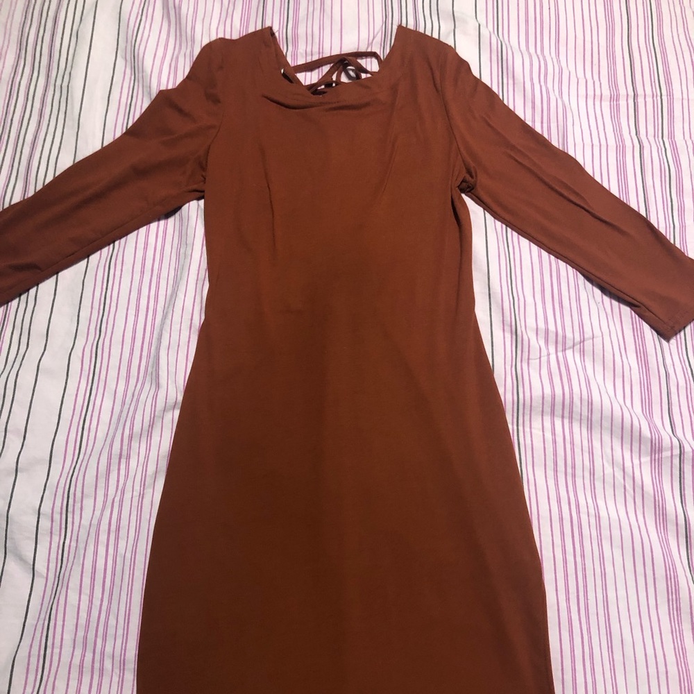 Form Fitting Dress With Corset Back